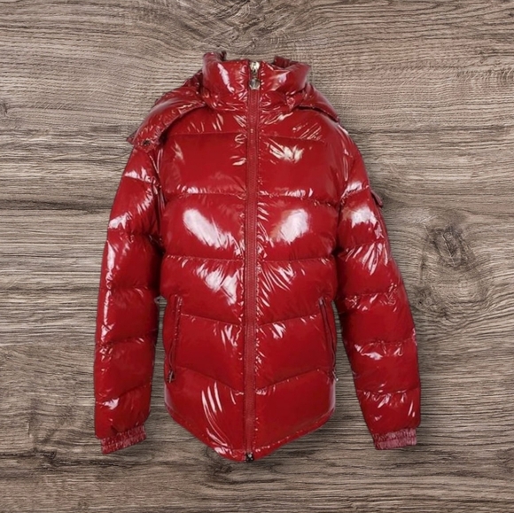 Moncler Red Maya Down Jacket - Picture 3 of 13